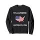 Williamsburg United States Vintage United States Flagge Karte Sweatshirt