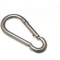 SNAP SPRING CLIP CARBINE HOOK ( CARABINER ) 8MM 5/16 INCH BZP STEEL ( pack of 2 )