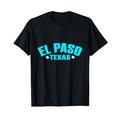 Lustiges blaues Retro-Viertel El Paso in der Gegend von El Paso in Texas, TX, USA T-Shirt
