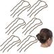 6 pièces peigne à cheveux latéral pinces à cheveux en métal peigne torsadé français pour chignon chignon cheveux vintage épingles à cheveux noires peigne à cheveux accessoires de cheveux pour femmes