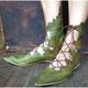 Rétro Vintage Epoque Médiévale Renaissance Chaussures Tourner les chaussures Cosplay Ranger Elfe Femme Tir à l'arc Feuille Mascarade Fête / Soirée Chaussures