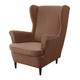 stretch wingback chair cover wing chair slipcovers with seat cushion cover spandex velvet wingback chair cover for ikea strandmon chair