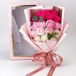 cadeaux pour la fête des femmes 18 bouquet de savon rose coffret cadeau qixi cadeau de la Saint-Valentin fausses fleurs fête des femmes cadeaux de la fête des mères pour les filles cadeaux de la fête