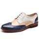 Femme Oxfords Chaussures Bullock Grandes Tailles Soirée Extérieur du quotidien Couleur unie Eté Talon bloc Talon Plat Bout rond Elégant Vacances Rétro Vintage Polyuréthane Lacet Noir Bleu Marron