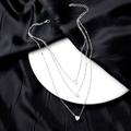 collier femme coeur étoile coupe zircone alliage collier classique six broches petit zircon collier pendentif collier délicat pour femmes filles/cadeau de mariage, cadeau d'anniversaire