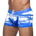 Homme short de bain Short de bain Surf Boardshort Short de plage Cordon Imprimés Photos Séchage rapide Extérieur Vacances Sortie Bohème Hawaïen Bleu Violet