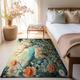 Tapis de cuisine inspiré de William Morris, tapis de sol antidérapant résistant à l'huile, tapis de salon, intérieur et extérieur, décoration de chambre à coucher, tapis de salle de bain, tapis