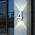 numéros de maison led extérieur applique murale ip65 étanche led flottant numéro d'adresse de maison en acier inoxydable grands numéros de maison modernes pour l'extérieur, cour, rue 110-240v