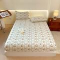1 drap-housse 100 % coton avec couvre-lit à petites fleurs fragmentées, housse de matelas élastique pour lit double simple ou double, couvre-lit double de luxe disponible en plusieurs tailles.