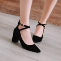 Femme Chaussures à Talons Escarpins Sandales Baby Grandes Tailles Soirée Travail du quotidien Couleur unie Couleur Pleine Eté Boucle Talon bloc Talon Bas Talon Bottier Bout pointu Elégant Classique