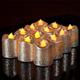 12 pièces bougies sans flamme scintillantes lumière brillante paillettes bougies votives led bougies chauffe-plat décoration pour noël vacances mariage table en plein air fête festival