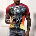 Homme Graphique Animal Lion T-shirt Manche Courte T-shirt Impression 3D Col ras du cou Chemise ancien Mode Designer Extérieur Quotidien Sports Noir Jaune Rouge Printemps Été Vêtement Tenue S M L XL