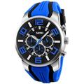 Mens skmei chronomètre montres de luxe bracelet en silicone montres décontractées pour hommes étanche quartz 9128 horloge