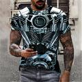 Homme Machine Moto T-shirt Manche Courte T-shirt Impression 3D Col rond Chemise Sports Mode Designer Extérieur Vacances Rue Noir Rouge Bleu Été Vêtement Tenue S M L XL XXL XXXL 4XL