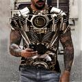 Homme Machine Moto T-shirt Manche Courte T-shirt Impression 3D Col rond Chemise Sports Mode Designer Extérieur Vacances Rue Noir Rouge Bleu Été Vêtement Tenue S M L XL XXL XXXL 4XL