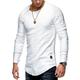 Homme T shirt Tee Chemise à manches longues Graphic Plein Mince Plissé Col Rond Grande Taille Normal Sortie manche longue Manche plissée Vêtement Tenue Muscle Essentiel