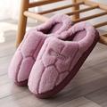 Femme Chaussons Pantoufles floues Pantoufles d'intérieur Chaussures d'intérieur du quotidien Intérieur Couleur unie Hiver Talon Plat Bout rond Décontractées Confort Minimalisme Fausse Fourrure