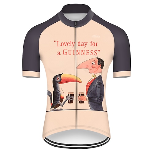 Homme Maillot de cyclisme Oiseau À Motifs Nouveauté Manche Courte Cyclisme Maillot Top avec 3 poches arrière VTT Vélo tout terrain Cyclisme sur route Cyclisme Séchage Rapide Résistant aux UV Bandes