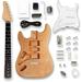 DIY Left-handed Electric Guitar Kits okoume Body