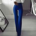 femme décontracté / sportif athleisure pantalon chino évasé jambe large longueur totale pantalon habillé week-end yoga extensible uni confort taille moyenne mince blanc noir bleu vin café s m l xl