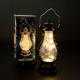 rétro kérosène lanterne lumière décorations de noël led fil de cuivre lampe creative bougie lampe décor à la maison halloween décoration veilleuse portable lanterne