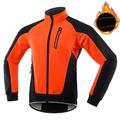 Arsuxeo Homme Veste Velo Cyclisme Veste Polaire L'hiver Chaud Coupe Vent Doublure Polaire Respirable Vélo Veste Veste Coupe Vent VTT Vélo tout terrain Vélo Route Vélo de Ville Noir Vert Orange Tenues