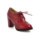 Femme Chaussures à Talons Escarpins Oxfords Chaussures Bullock Chaussures Vintage Soirée Extérieur du quotidien Bloc de couleur Eté Talon Bottier Bout rond Elégant Vacances Le style mignon Cuir Lacet