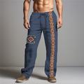 imprimé bandana tribal vintage pantalon imprimé 3d pour homme pantalon extérieur usage quotidien streetwear coton noir bleu vert s m l taille moyenne pantalon élastique