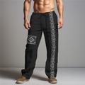 imprimé bandana tribal vintage pantalon imprimé 3d pour homme pantalon extérieur usage quotidien streetwear coton noir bleu vert s m l taille moyenne pantalon élastique