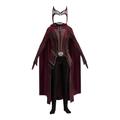 Scarlet Witch Wanda Django Maximoff Tenue Bal Masqué Femme Cosplay de Film Cosplay Fête costumée Rouge Fuchsia Mascarade Collant / Combinaison Manteau Coiffure