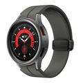 Bracelet de Montre pour Samsung Galaxy Watch 6/5/4 40/44mm Watch 5 Pro 45mm Watch 4 Classic 42/46mm Watch 6 Classic 43/47mm Silicone Remplacement Sangle Fermoir magnétique Imperméable Ajustable