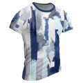 Homme Graphic Bloc de couleur T shirt Manche Courte T-shirt 3D effet Col Ras du Cou Chemise Rétro Vintage Décontractées Style de rue Sport extérieur Vacances Sortie Bleu Rouge Violet Printemps été