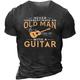 Graphic Guitare Mode basique Classique Homme 3D effet T shirt Tee T-shirt Vieil Homme Plein Air Casual du quotidien T-shirt Noir Manche Courte Col Ras du Cou Chemise Eté Vêtement Tenue S M L XL 2XL