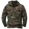 Homme Unisexe Sweat à capuche Vert Véronèse Capuche Camouflage Imprimés Photos Imprimer du quotidien Des sports 3D effet Vêtement de rue Design Décontractées Printemps Automne Vêtement Tenue Pulls