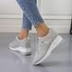 baskets femme compensées grande taille chaussures rehaussantes extérieur quotidien bloc de couleur été bout rond sportif classique décontracté chaussures de tennis marche à lacets gris rose blanc baskets