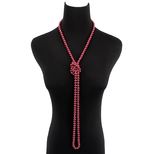 faux collier de perles longs colliers de perles des années 1920 accessoires pour femmes rugissant 20s clapet fête vintage