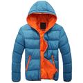 Homme Doudoune Veste matelassée Veste à capuche Capuche Sport Loisir Court Automne Hiver Couleur unie Noir / Orange Marine blanc Bleu ciel orange Noir Vert Doudoune