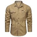 Homme Chemise de Chasse Chemise militaire tactique manche longue Extérieur Printemps Eté Automne Coupe Vent Multi-poche Respirable Anti-transpiration Top Coton Chasse Militaire Entraînement Combat