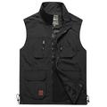 Homme Gilet de pêche Gilet tactique militaire Veste Randonnée Sans Manches Gilet / Gilet Veste Top Extérieur Respirable Séchage rapide Poids Léger Multi Pocket Eté Spandex Polyester Noir Vert Grise