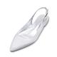 Femme Chaussures de mariage Grandes Tailles Chaussures de mariée Talon Plat Talon à bride arrière Bout pointu Minimalisme Satin Boucle Noir Blanche Ivoire