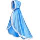 Princesse Conte de Fée Elsa Reine des Neiges Manteau Fille Cosplay de Film Robe trapèze Vêtement couvrant Rouge Bleu Fuchsia Noël Mascarade Anniversaire Robe Châle