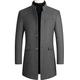 Homme Manteau d'hiver Manteau laine Manteau Manteau court Usage quotidien Vacances Hiver Automne Laine Chaud Extérieur Vêtements d'extérieur Vêtement Tenue Mode Guêtres Couleur Pleine Poche Col