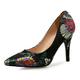 Femme Chaussures à Talons Escarpins Talons Mariage Soirée Bloc de couleur Escarpins Bout pointu Satin Mocassins Noir Blanche Rose