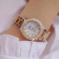 Montres à quartz pour Femme Analogique Quartz Mode Luxe bling Strass bracelet Acier Inoxydable Acier Inoxydable