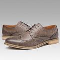 Homme Oxfords Chaussures derby Chaussures Bullock Chaussures habillées Chaussures bout d'aile Rétro Vintage Entreprise Britanique Mariage Soirée Evénement Polyuréthane Lacet Noir Jaune Grise