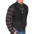 Rétro Vintage 18ème siècle 19ème siècle Gilet Gilet en daim Cowboy de l'Ouest Homme Casual Quotidien Gilet