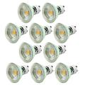 10pcs 5w led projecteur ampoule 500lm gu10 cob dimmable décoratif chaud froid blanc 50w halogène équivalent 220-240v