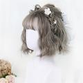 synthétique court bob couleur lolita anime perruques avec une frange d'air pour les femmes naturel faux cheveux noir bleu lolite cosplay perruque halloween perruque