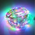 led string lights 5m 50leds fée fil de cuivre lumières pour jardin patio étanche usb blanc chaud blanc rouge cuttable party décoratif 5v ip65