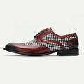 Homme Oxfords Chaussures derby Chaussures Bullock Chaussures bout d'aile Gentilhomme britannique Soirée Evénement Cuir Cuir de vachette pleine fleur italien Confortable Résistance à l'usure Lacet